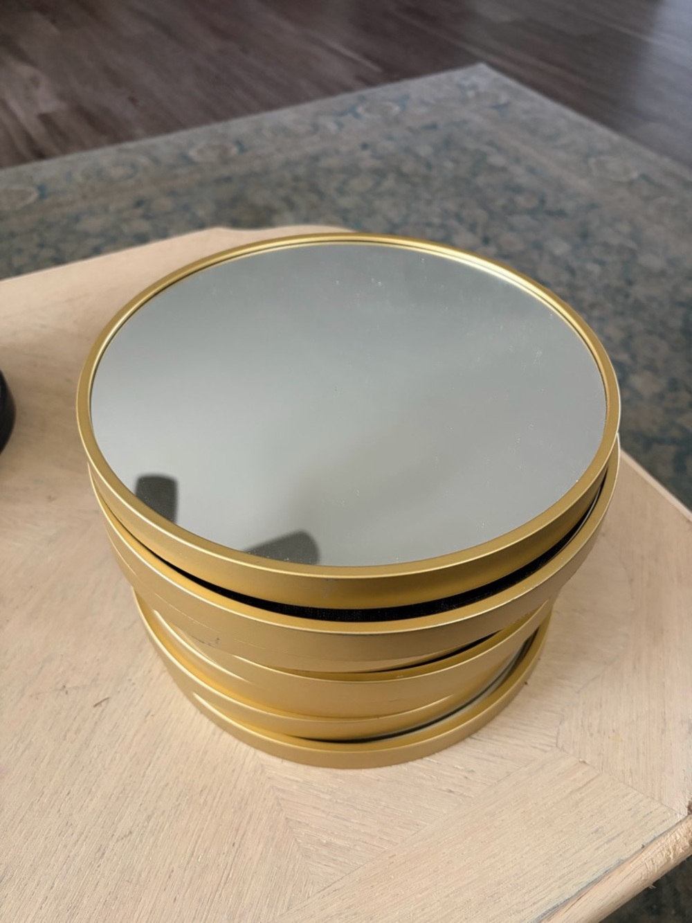 Round Gold Mirrors - Set of 9